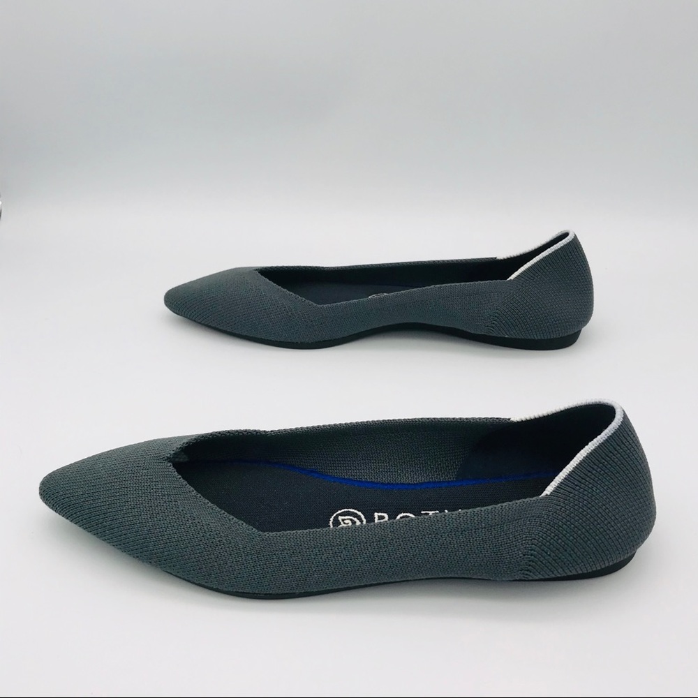 Rothy’s The Point Pointed Flats Euc - Solid Gray … - image 3